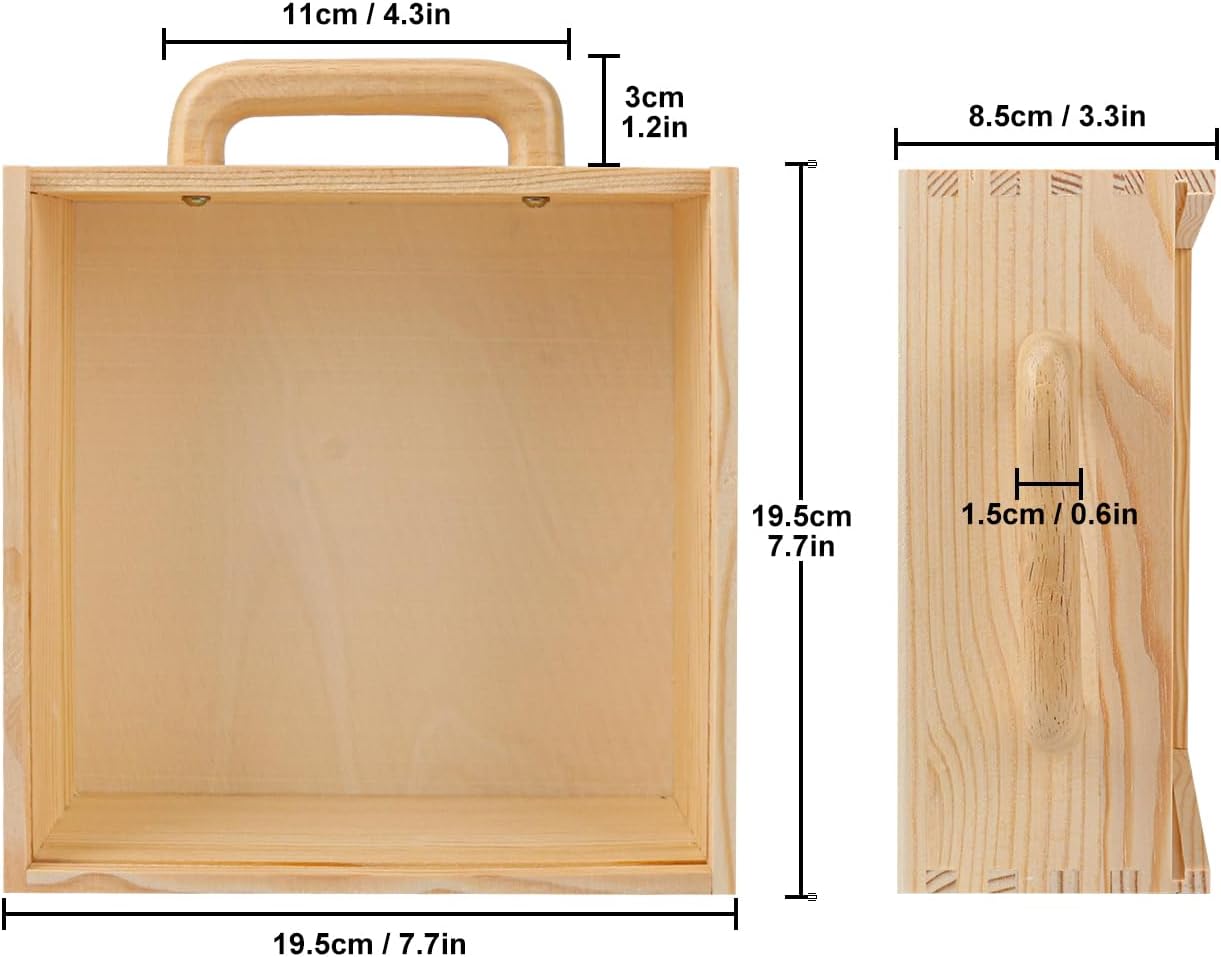 Wooden box made of pinewood – untreated with sliding lid