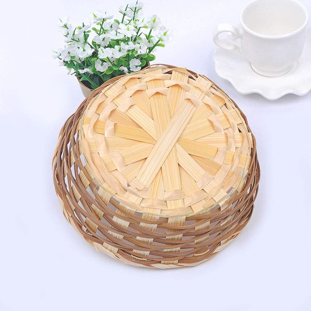 Handmade bamboo basket – round for bread & fruit