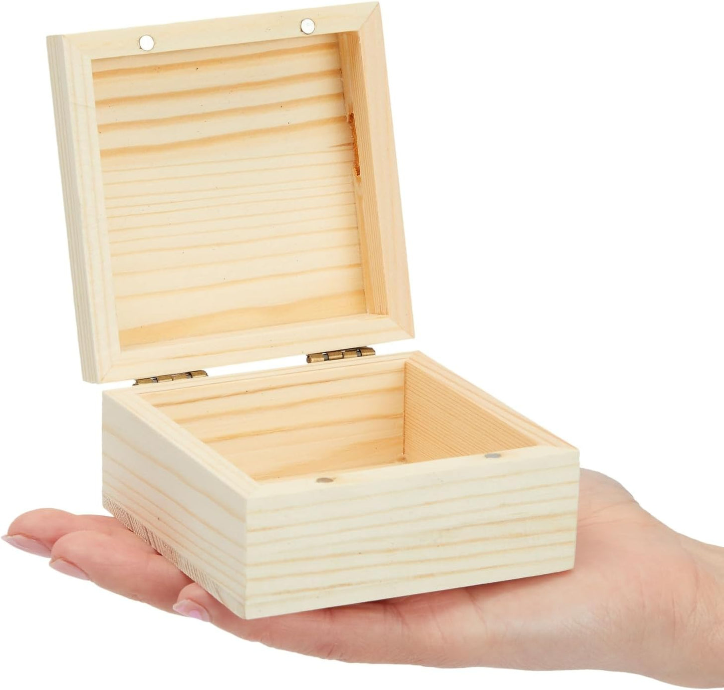 Wooden boxes pinewood – untreated with hinged lid