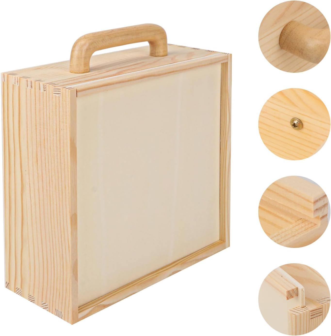 Wooden box made of pinewood – untreated with sliding lid