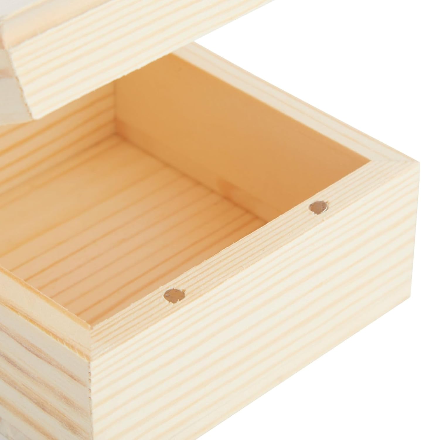 Wooden boxes pinewood – untreated with hinged lid