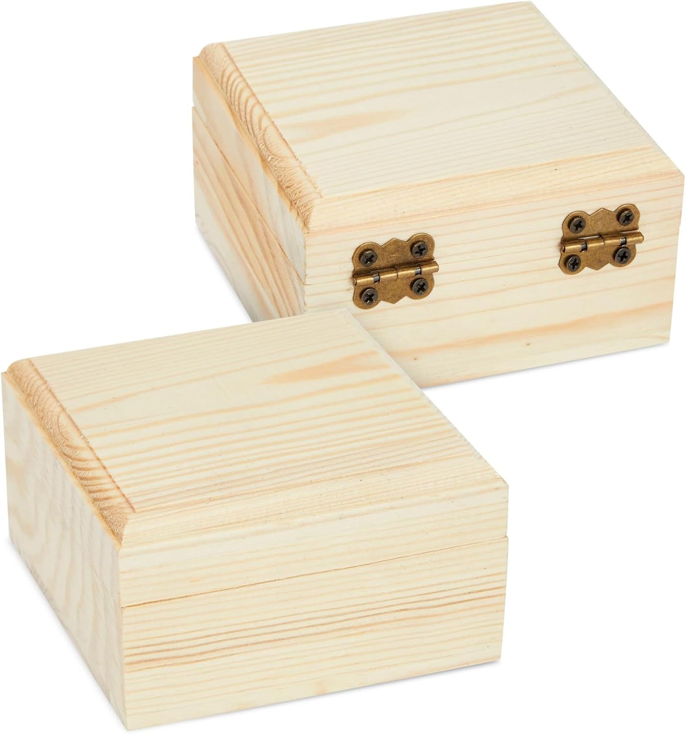 Wooden boxes pinewood – untreated with hinged lid