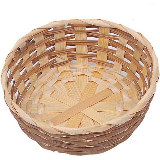 Handmade bamboo basket – round for bread & fruit