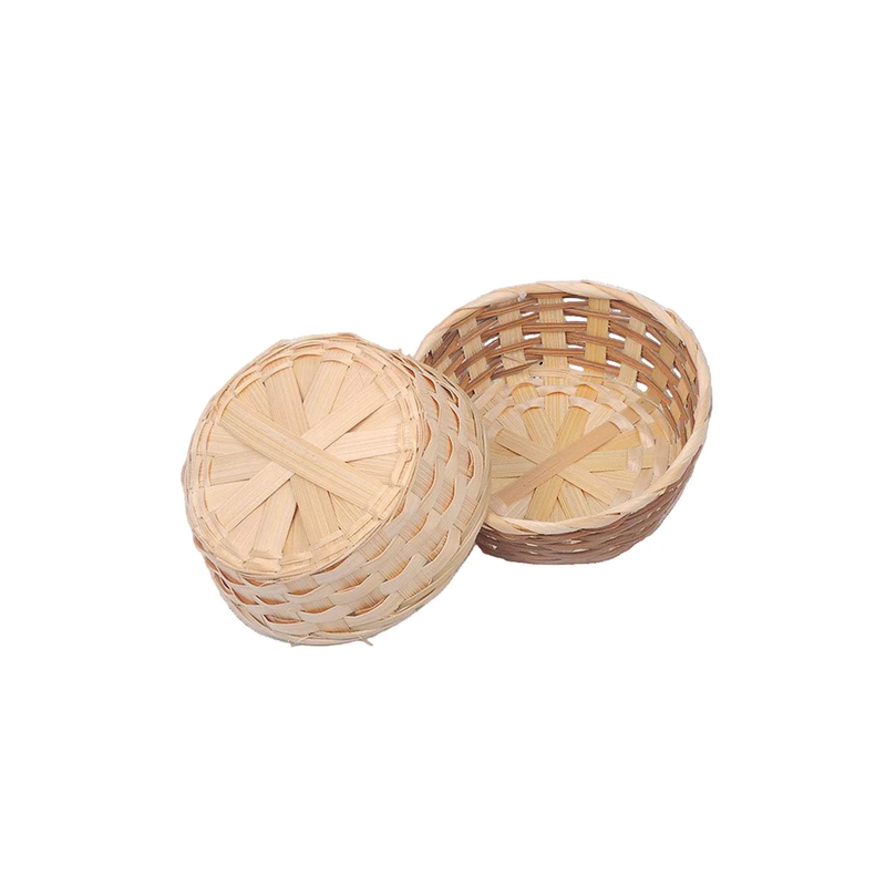 Handmade bamboo basket – round for bread & fruit