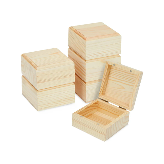 Wooden boxes pinewood – untreated with hinged lid