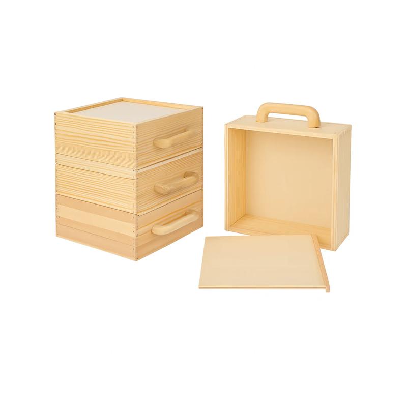 Wooden box made of pinewood – untreated with sliding lid